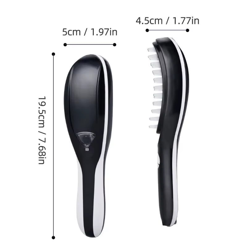Electric Blue Red Light Therapy Massage Comb Scalp Massager for Hair Growth Negative Ion Spray Head ...