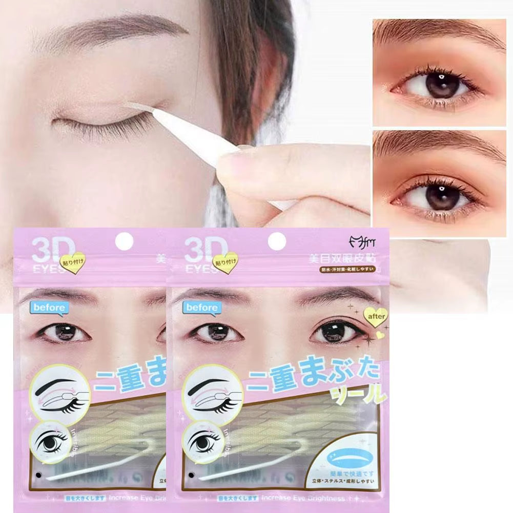 Double Eyelid Stickers Natural Invisible Long-Lasting Self-Adhesive Double Eyelid Tape Ultra-Thin Fo...
