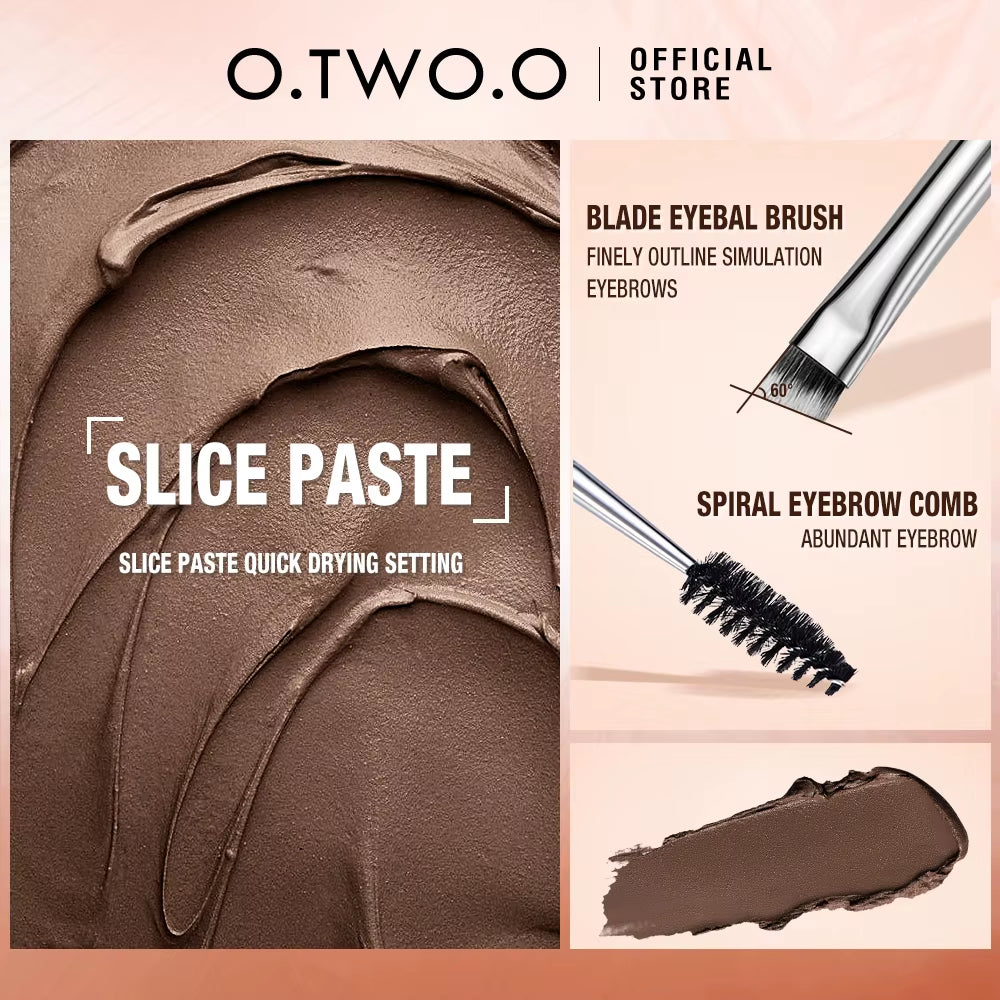 Eyebrow Pomade Brow Gel Wax 2 in 1 Waterproof Long Lasting Creamy Mascara