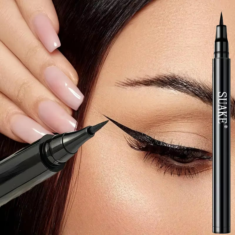 Black Waterproof, Sweat-Proof, and Smudge-Proof Eyeliner Creates a Natural Look and Glides on Quickl...
