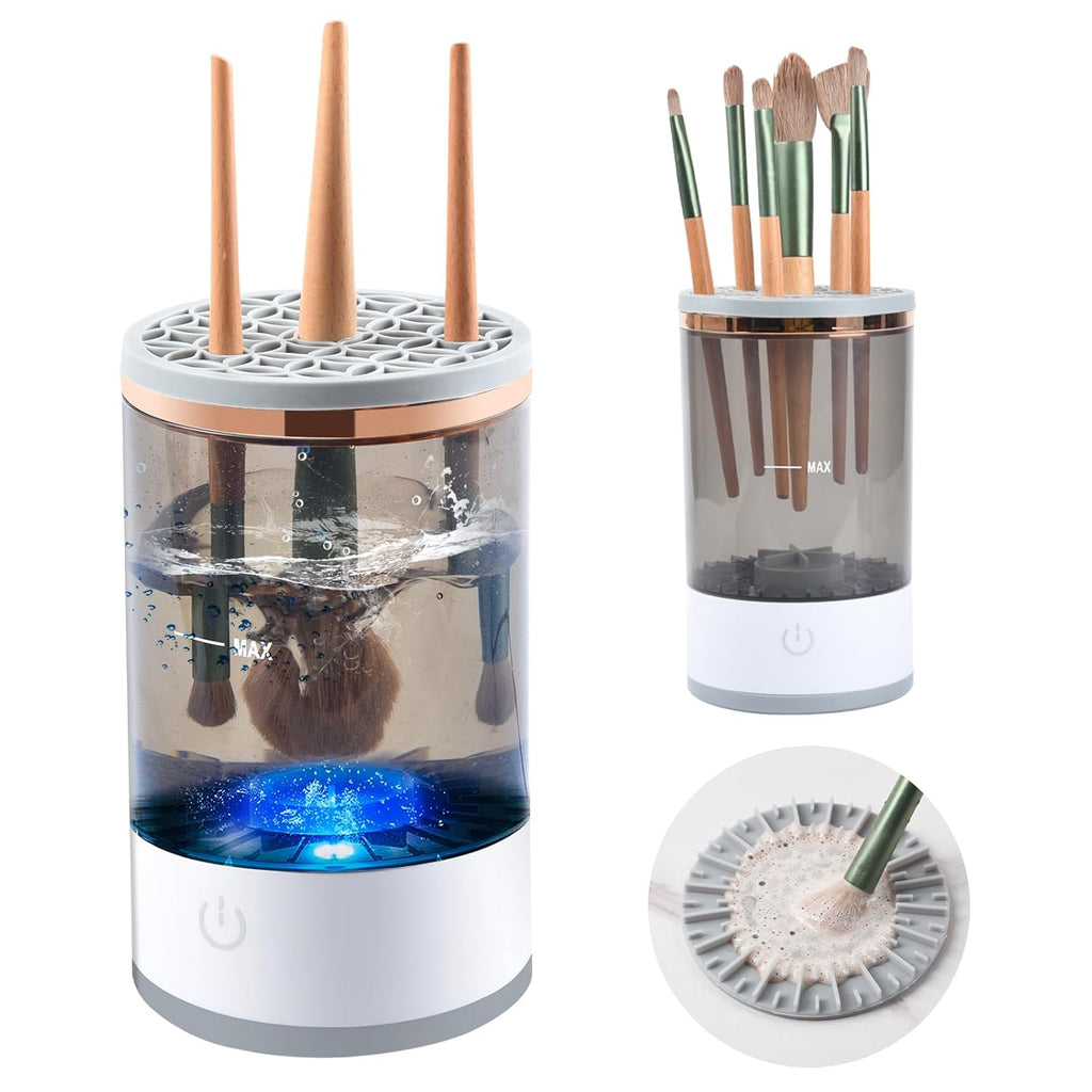 Electric Makeup Brush & Pro Cosmetic Cleaner Cleaner