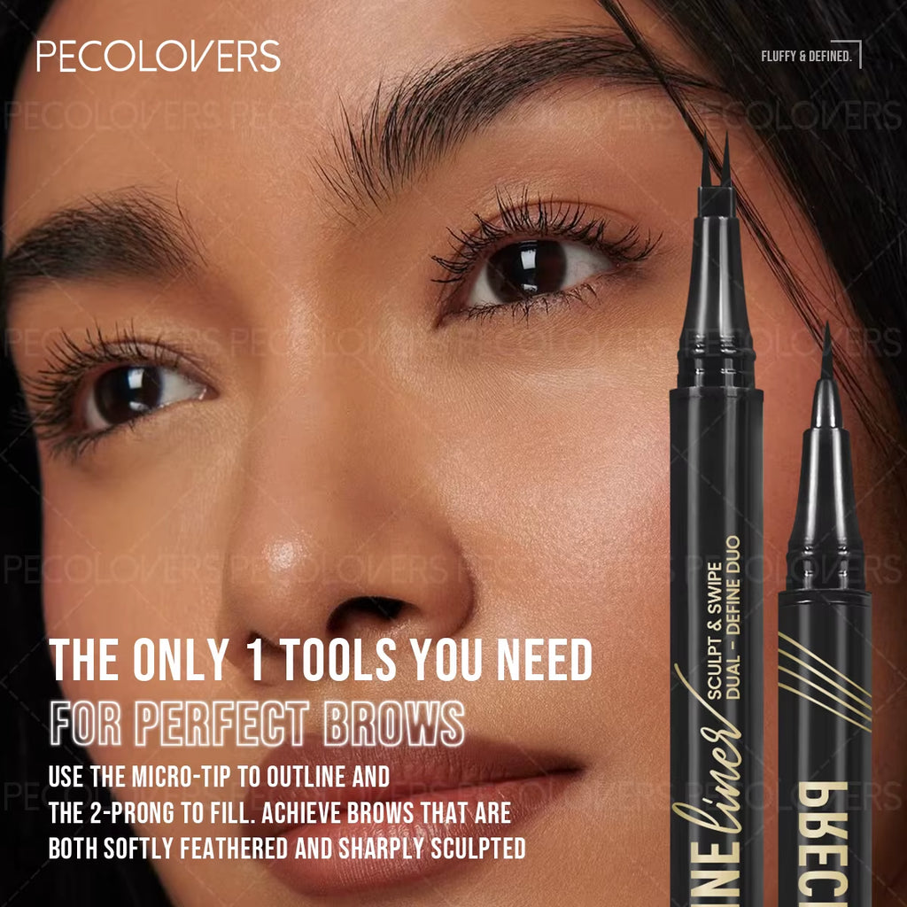 Forks Eyebrow Pencil Dual-Ended Artist Ultra-Fine Waterproof & Sweatproof 1PC 2 