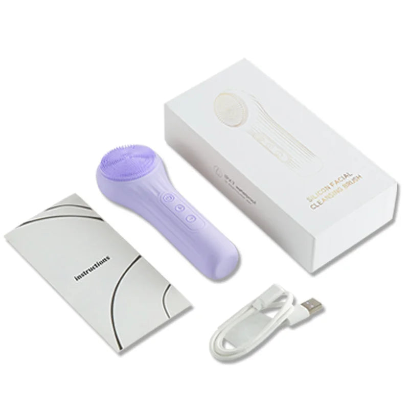Sonic Waterproof Facial Cleansing Brush for Men & Women Rechargeable Exfoliating Electric Face Scrubber