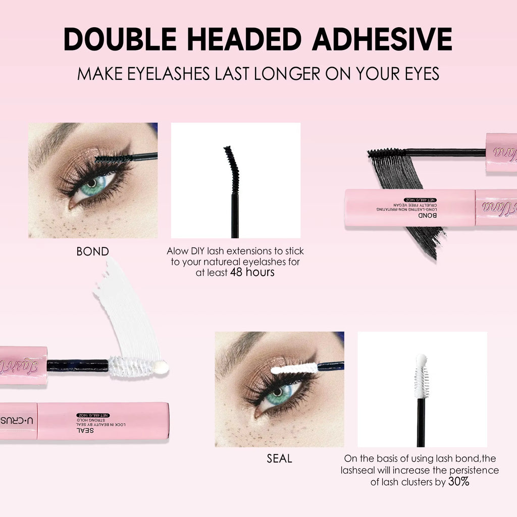 Lash Bond and Seal 8Ml Individual Lashes Glue and Seal Super Strong Hold Lash Extension and Eyelash
