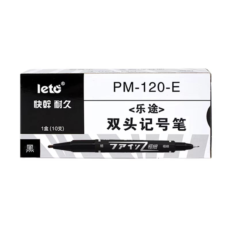 Twin Tip Permanent Art Markers Pens, Fine Point, Waterproof, Oily, Black,Red,Blue Ink, Painting, eyeliner