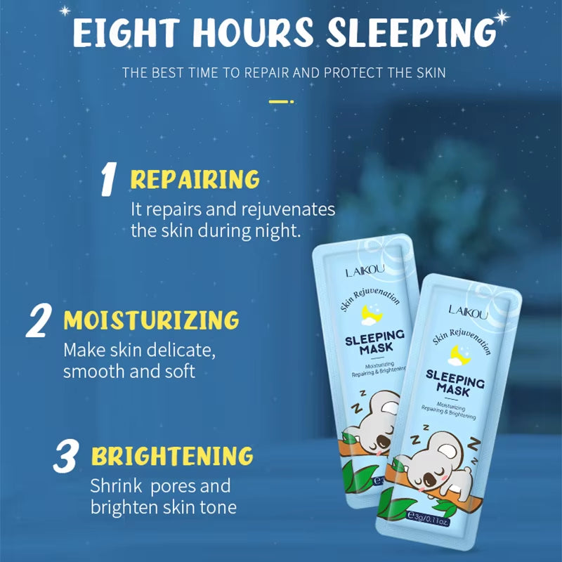 Moisturizing Facial Mask anti Wrinkle Hydrating Face Sleeping Mask Brightening Night 5 Pcs 