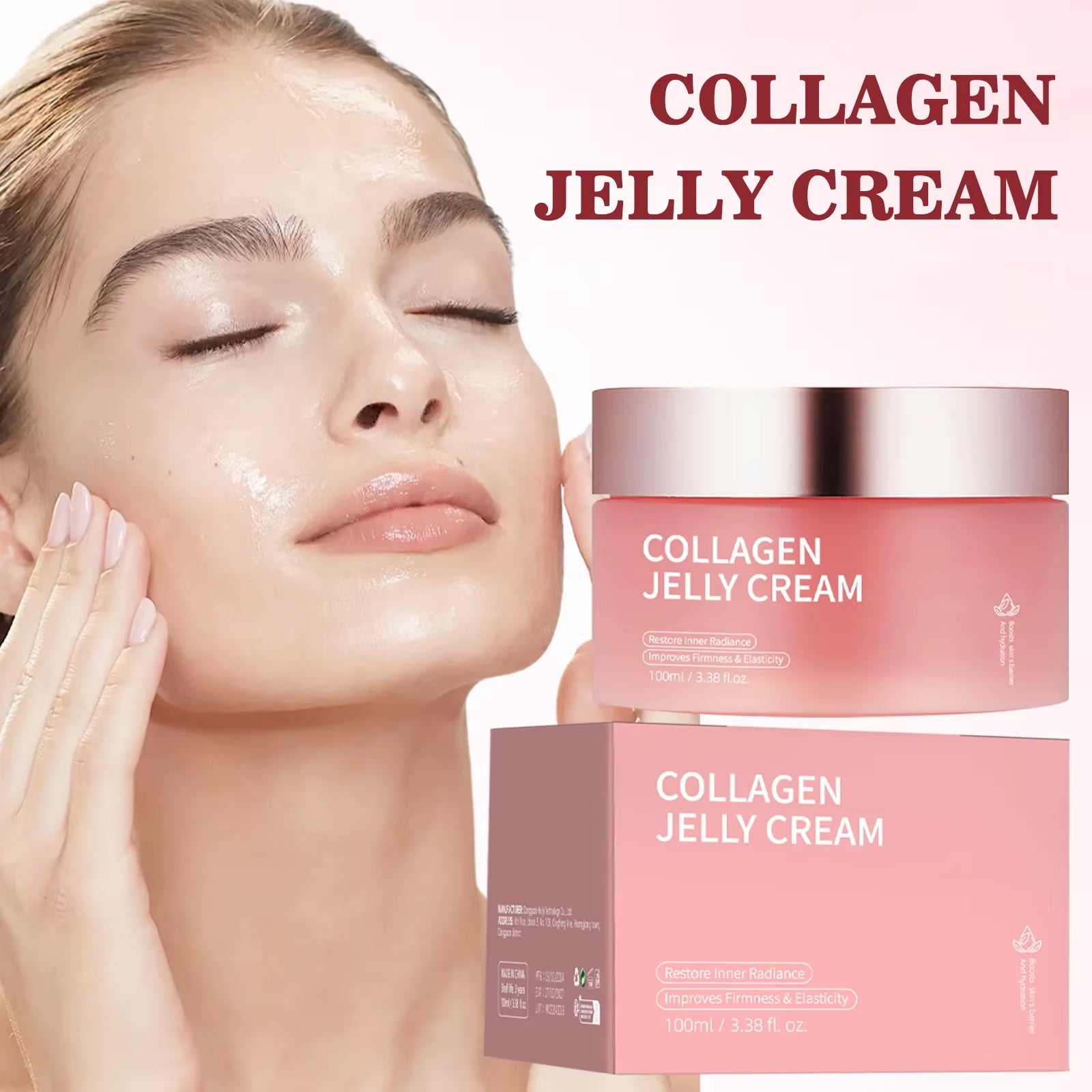 Collagen Jelly Cream Niacinamide Tightening Soothing Anti-Aging Firmness Hydration Nourishes Moistur...