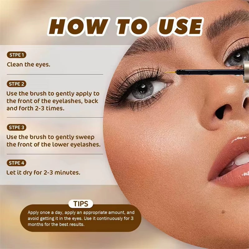 Fast Eyelash Growth Serum 7 Days Natural Eyelash Enhancer Longer Fuller Thicker Curling Lash Treatme...