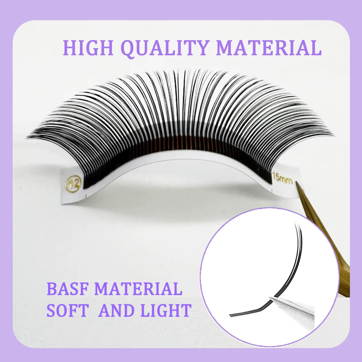 Domi Brown 5D Flower Lashes LC LB M Curl Spikes Eyelash Extensions Fluffy Volume Fans Wispy