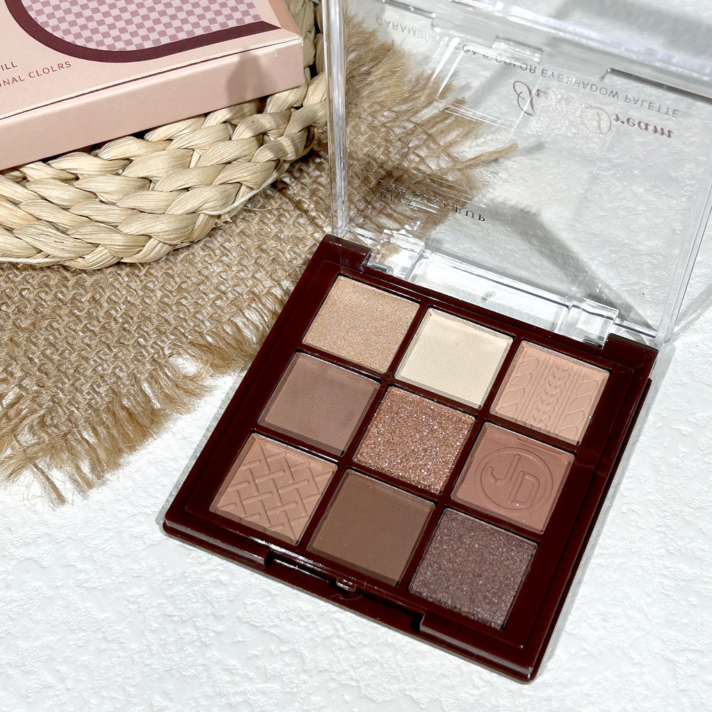 Chocolate Warm Brown Earth Palette - 9 Shades Matte Orange Brown Eye Shadow