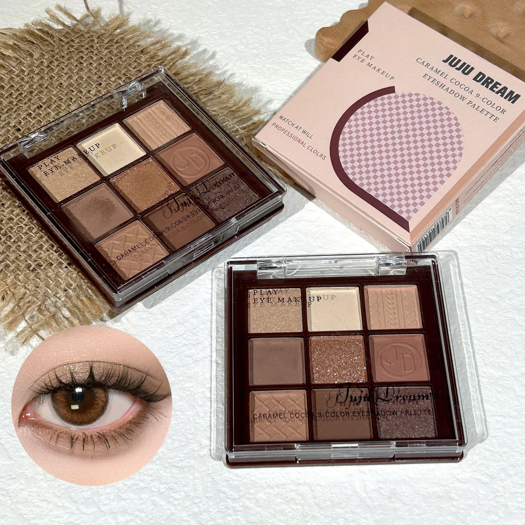 Chocolate Warm Brown Earth Palette - 9 Shades Matte Orange Brown Eye Shadow