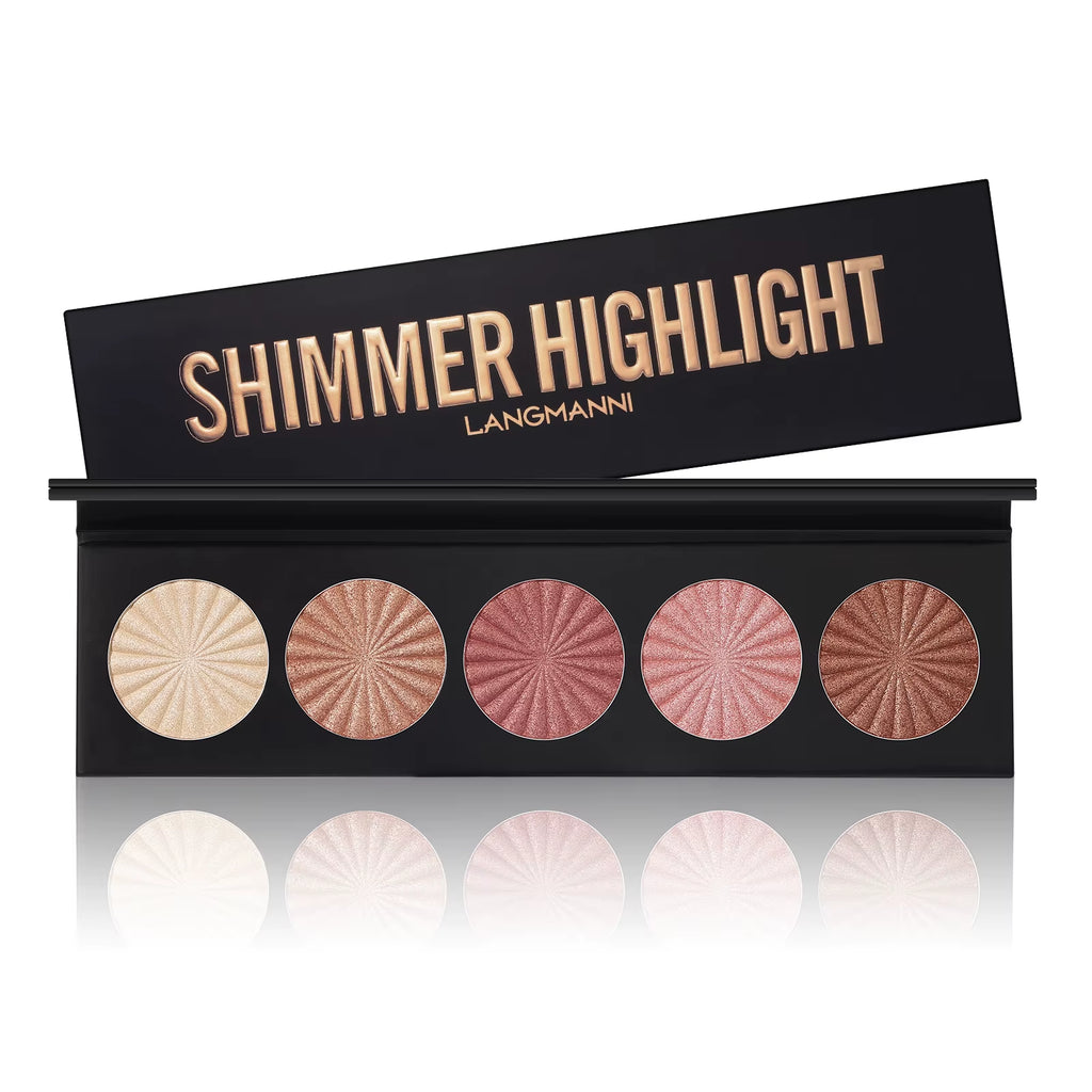Highlighting and Contouring Palette 5 Colours All-In-One Makeup Palette Stereoscopic Natural Highlight face and cheek makeup 