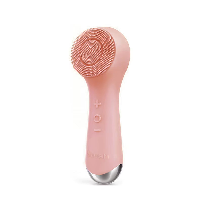 Facial Silicone Cleansing Brush with Dual Rotation and Vibration Modes, Facial Vibration Massage