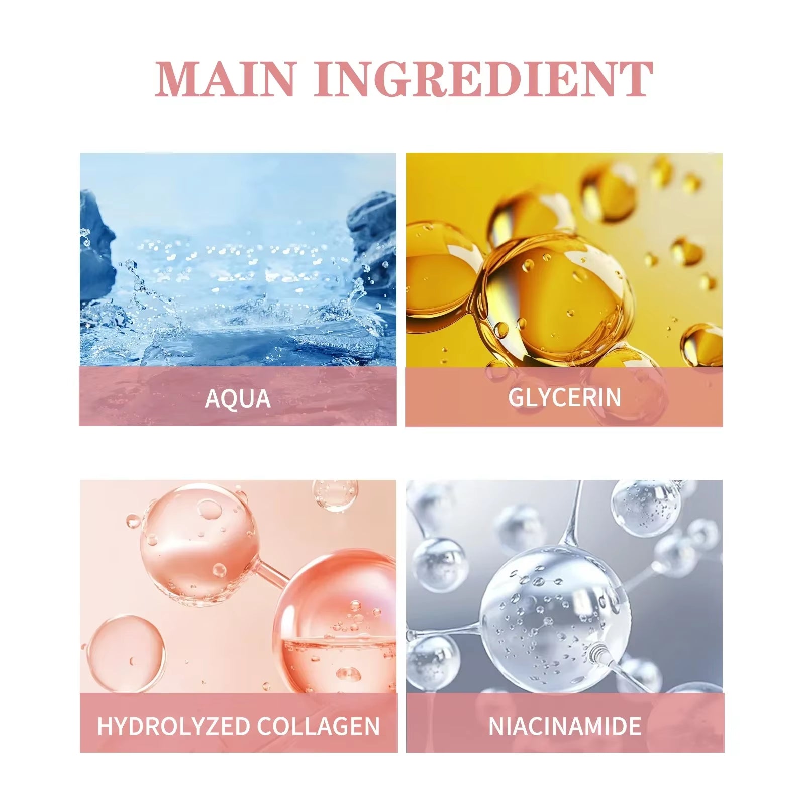 Collagen Jelly Cream Niacinamide Tightening Soothing Anti-Aging Firmness Hydration Nourishes Moistur...