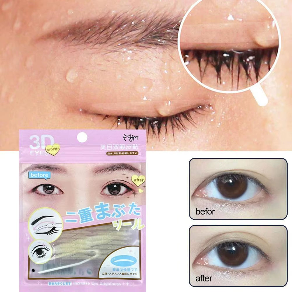 Double Eyelid Stickers Natural Invisible Long-Lasting Self-Adhesive Double Eyelid Tape Ultra-Thin Fo...