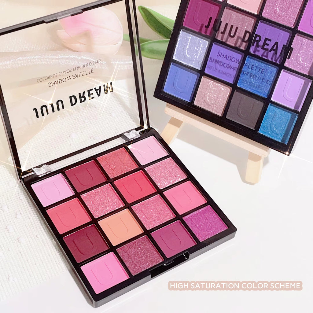  Koi, Mermaid, Enchanted Forest, with Pearlescent, Matte, and Fine Shimme 16-Color Eyeshadow Palette: 