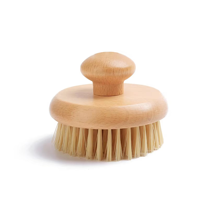 Wooden Body Brush Natural Boar Bristle Dry Skin Woman Man Body Brush Bamboo Wet Back Shower Brushes ...