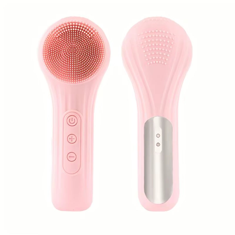 Silicone Face Scrubber IPX7 Waterproof 6-Speed Vibration Cleansing Brush 