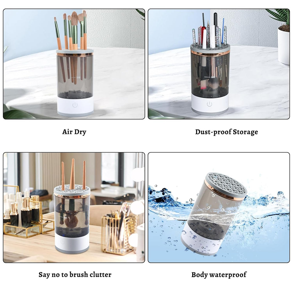 Electric Makeup Brush & Pro Cosmetic Cleaner Cleaner
