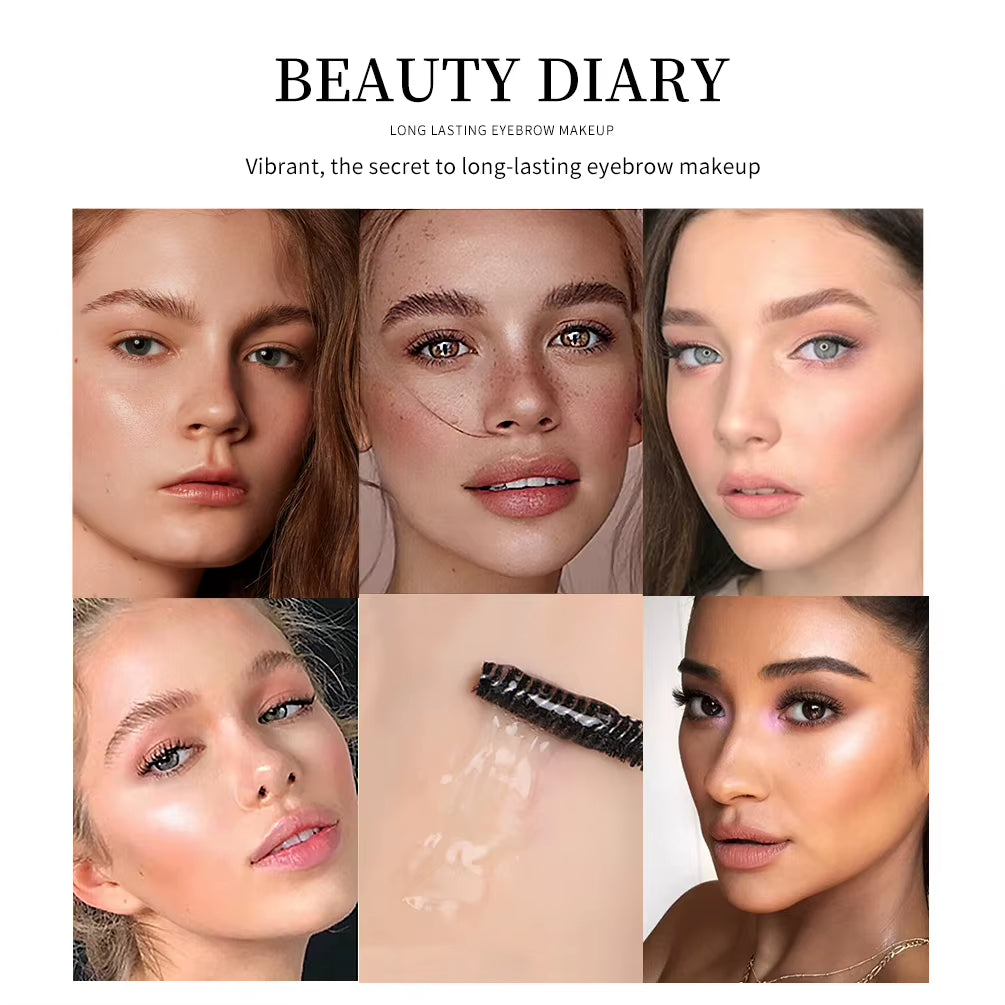 Eyebrow Styling Gel Waterproof Transparent Eyebrow Wax Set Brow Gel for Eyebrow Long-Last Eyeliner