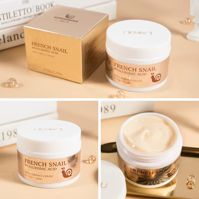 Snail Face Cream Hyaluronic Acid Moisturizer Firming Facial Cream Collagen 