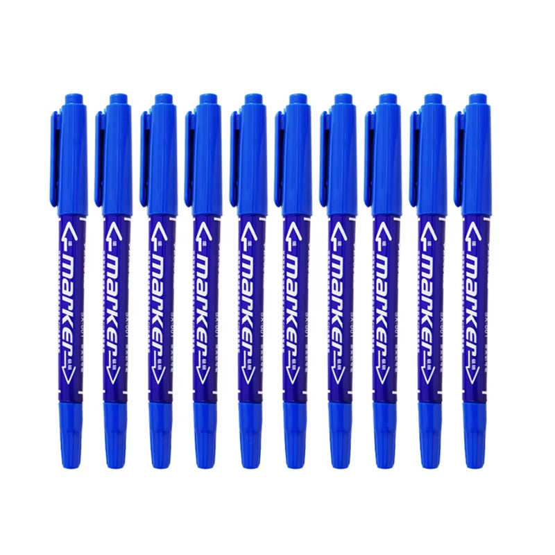 Twin Tip Permanent Art Markers Pens, Fine Point, Waterproof, Oily, Black,Red,Blue Ink, Painting, eyeliner