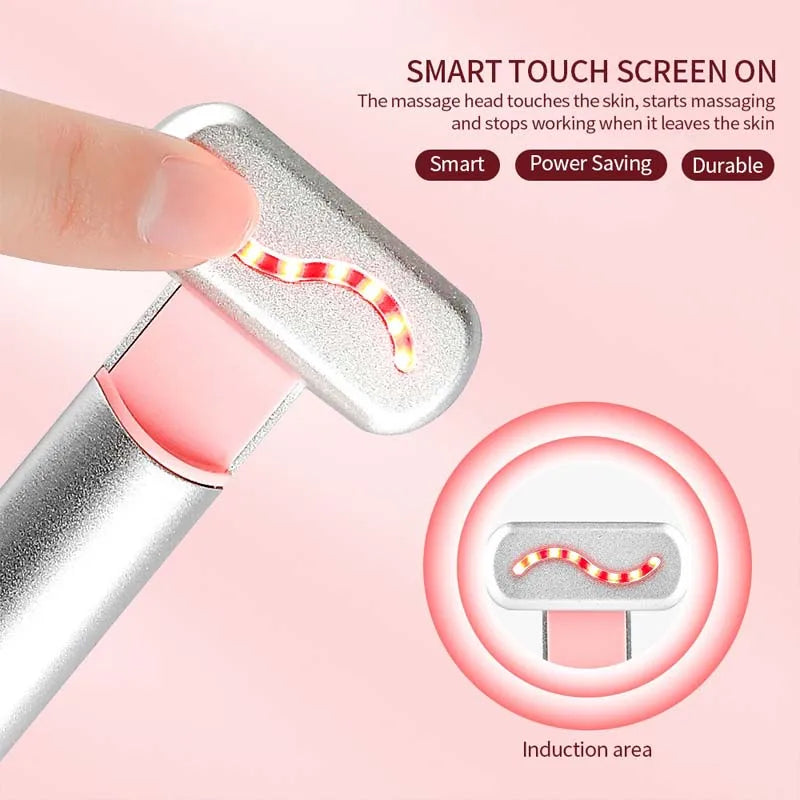 Portable Red Light Therapy Wand Facial Device 4-In-1 Microcurrent Skin Tightening Double Chin Reduce...