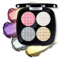 Palette Vegan Shimmer Multichrome Long-Lasting Eye Shadow Cosm 4 Colors Duochrome Eyeshadow