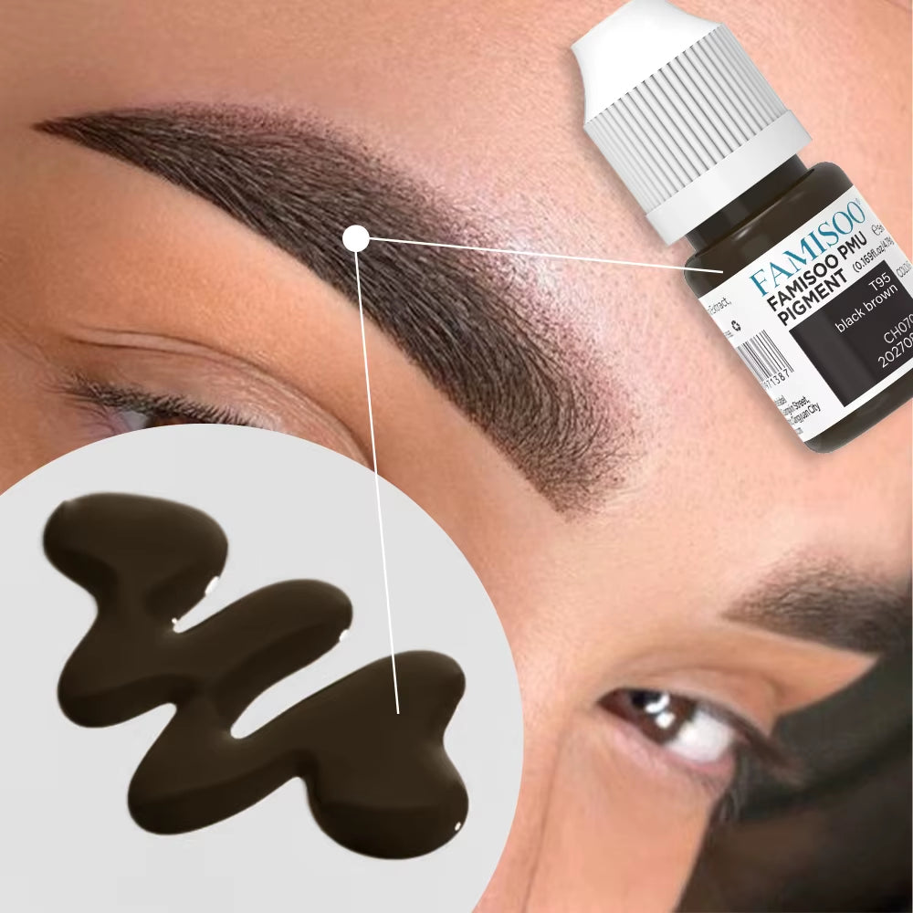Eyebrow Tattoo Ink Permanent Makeup Inks for Eyebrows Eyeliner Liquid Texture Professional Micro 5ML