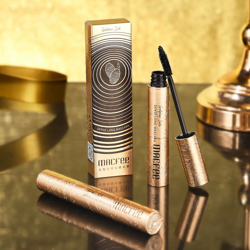 Macfee Golden 4D Curling Mascara – Lengthening, Waterproof, Sweatproof, Long-Lasting, Smudge-Proof Enhancer