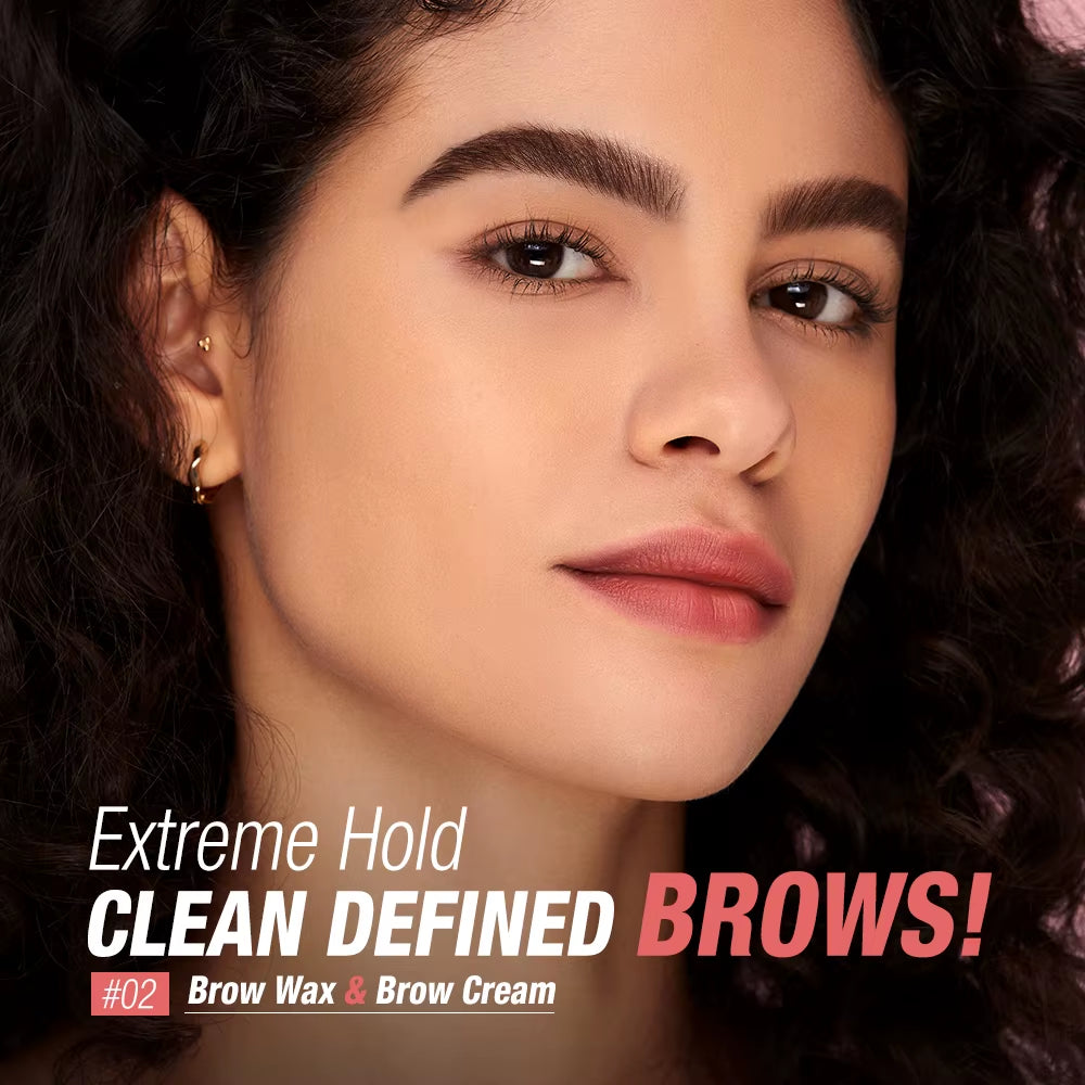 Eyebrow Pomade Brow Gel Wax 2 in 1 Waterproof Long Lasting Creamy Mascara