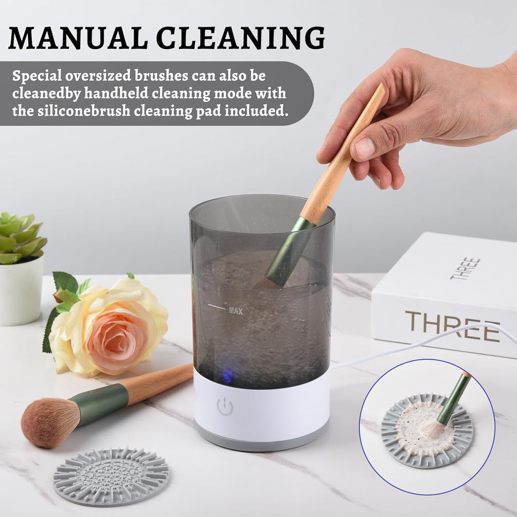Electric Makeup Brush & Pro Cosmetic Cleaner Cleaner