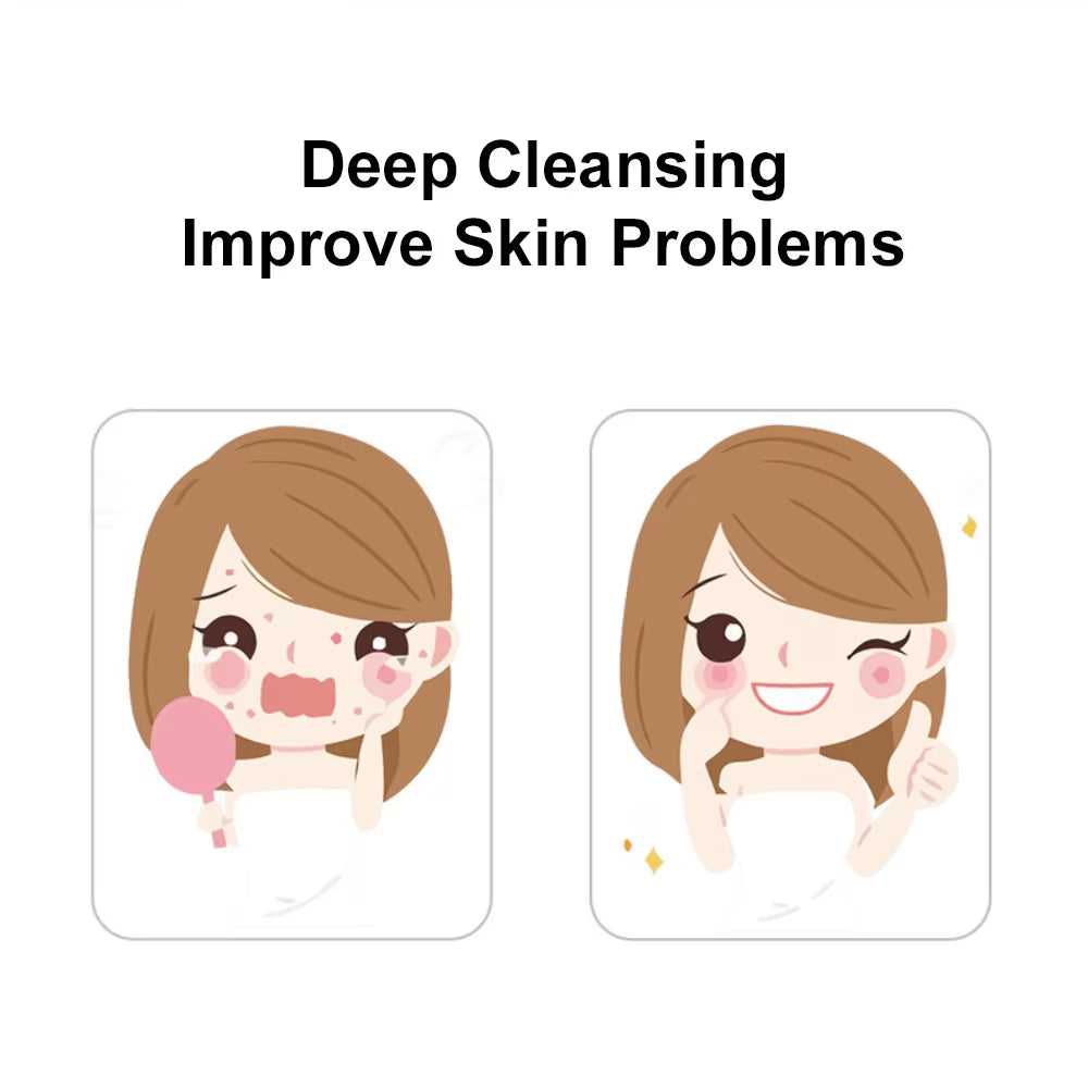 Double-Sided Eletrical Facial Cleansing Men Women Facial Cleansing Brush Heating Silicone Face Wash ...