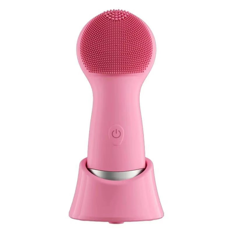 Electric Silicone Facial Cleanser Brush - Vibration Massage Roller & Waterproof Pore Cleaner, Skinca...