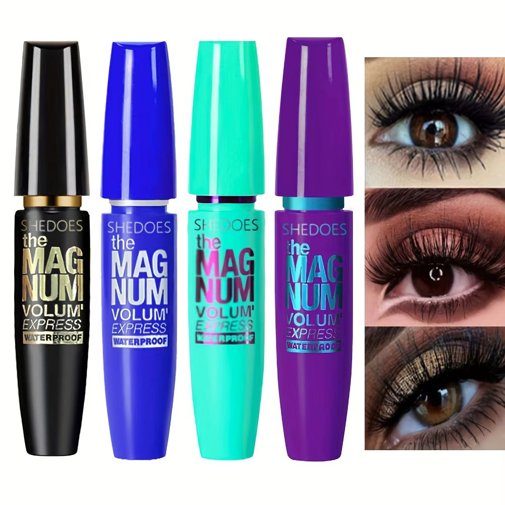  Black Mascara Thickening, Lengthening, Curling, Waterproof Liquid Fiber Mascara 4D