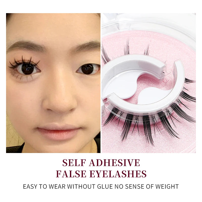 Self Adhesive Eyelashes Natural Reusabale - Glamorous Best Seller