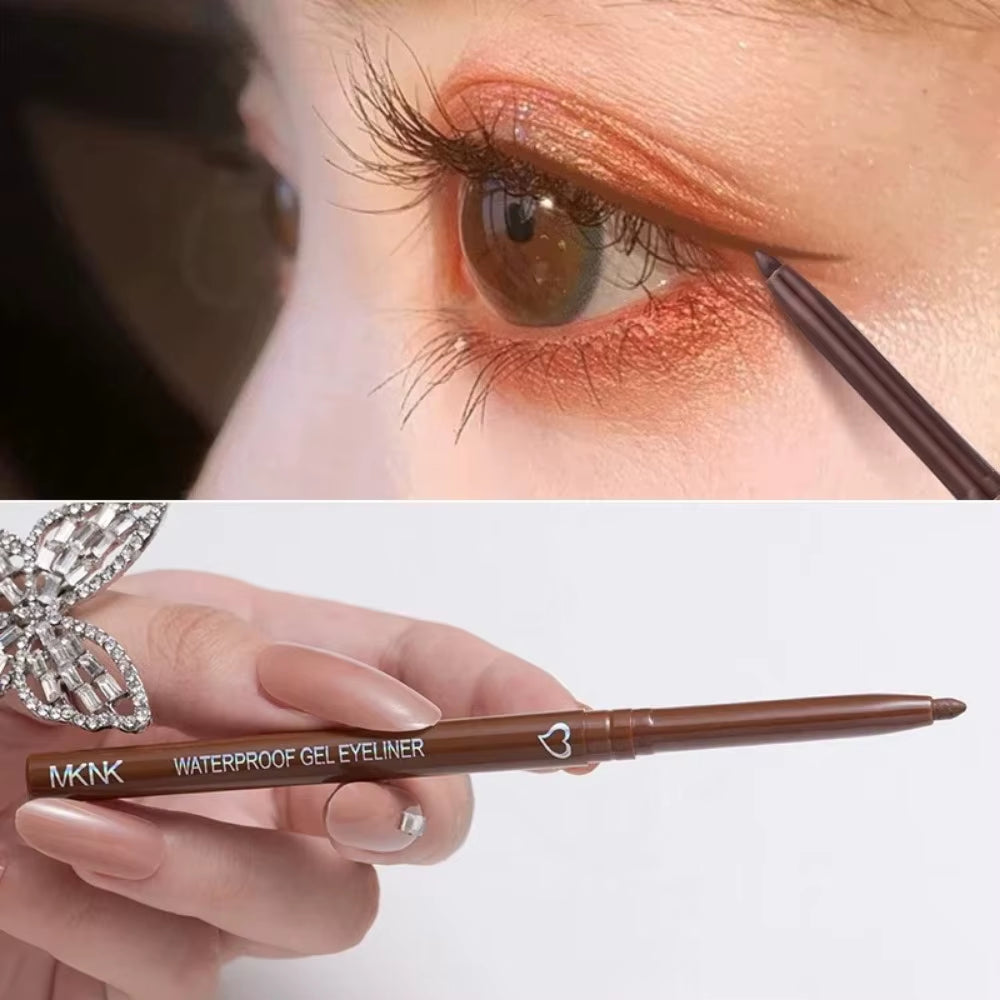 Eyeliner Lip Liner Gel Pencil Waterproof Long-Lasting White Black Brown Easy Wear1/6Pcs 2 in 1