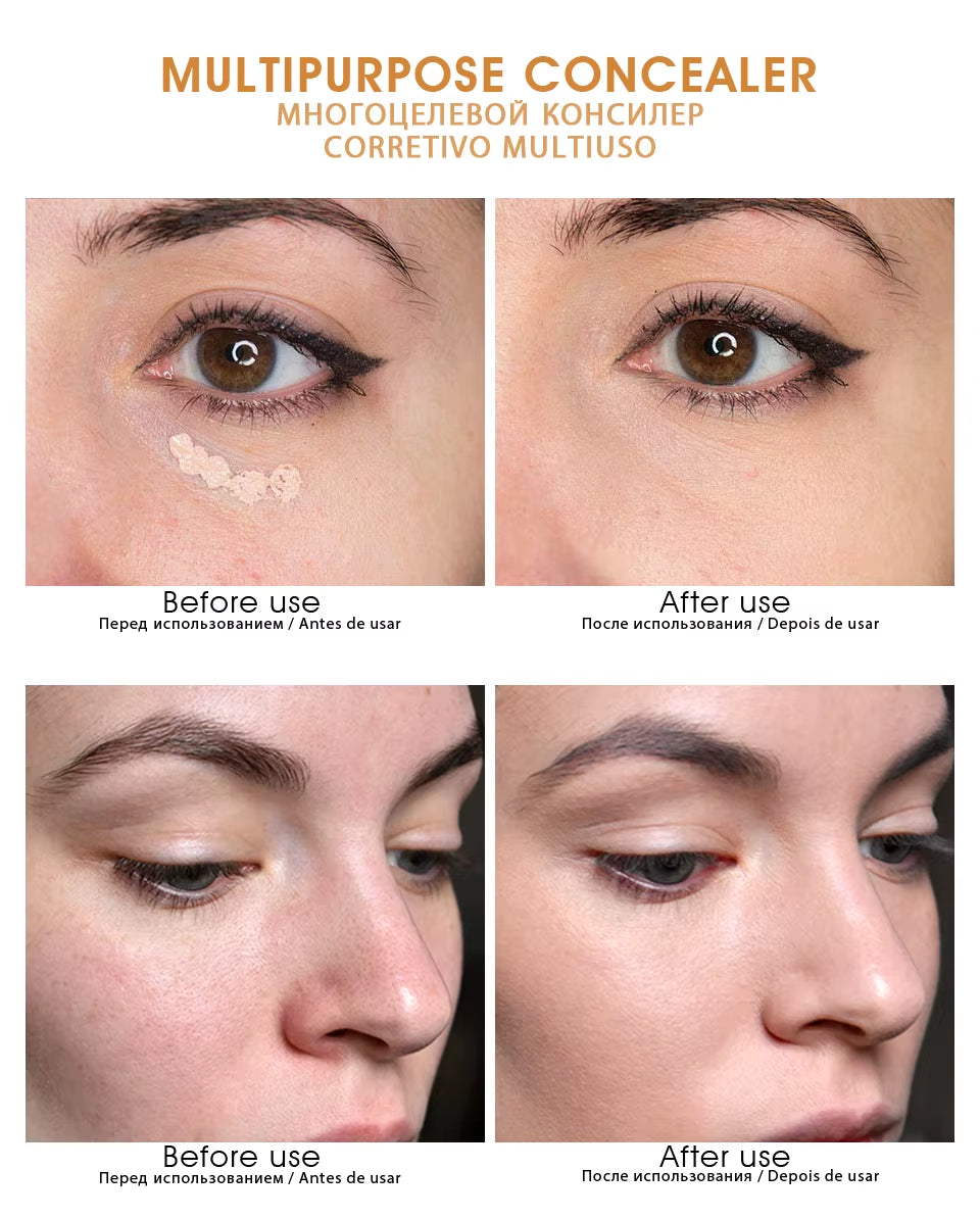 Eye Concealer & Base 6 Colors Full Coverage Suit for All Color Skin Face / Eyebrow Enhancer