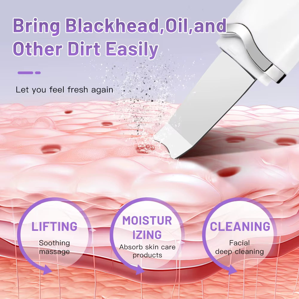 Electric Skin Scrubber Peeling Blackhead Remover Deep Face Cleaning Facial Lifting Acne Cleaner 