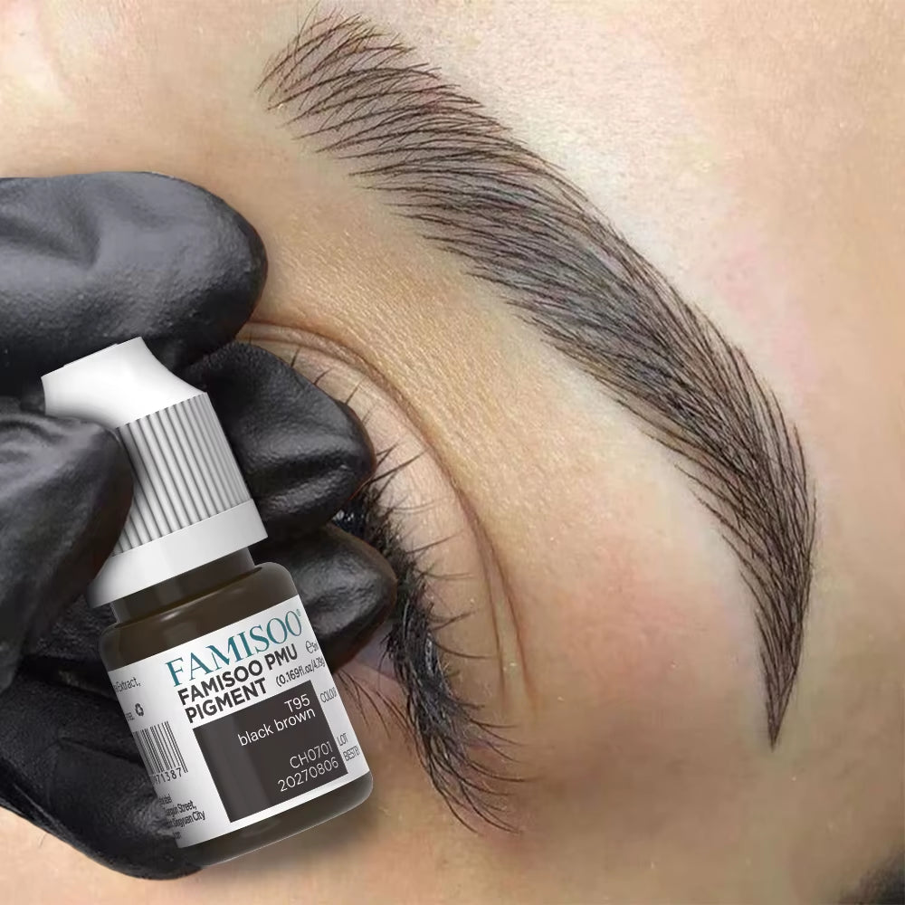 Eyebrow Tattoo Ink Permanent Makeup Inks for Eyebrows Eyeliner Liquid Texture Professional Micro 5ML