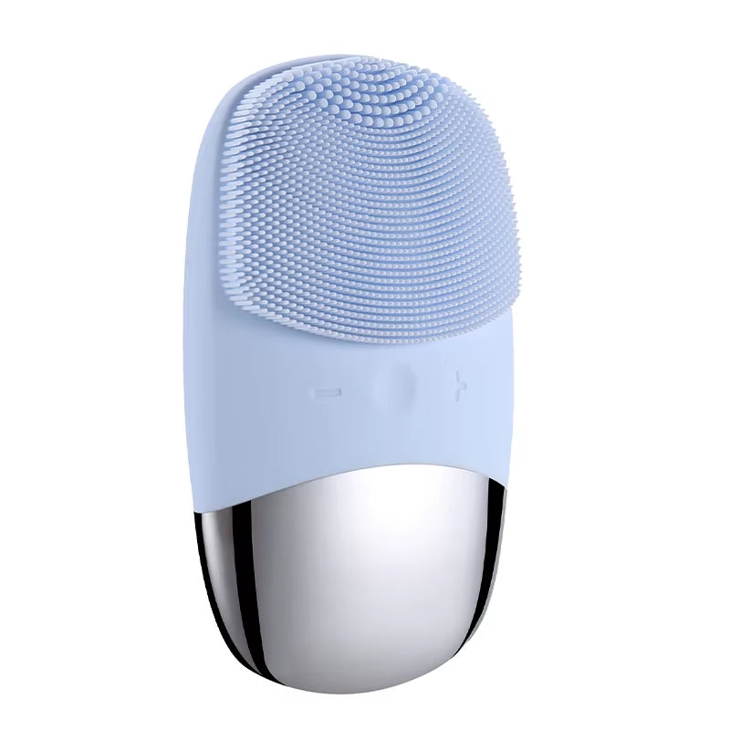 Electric Facial Cleansing Brush Silicone IPX7 Face Massager Facial Cleanser Sonic Vibration Cleaner ...