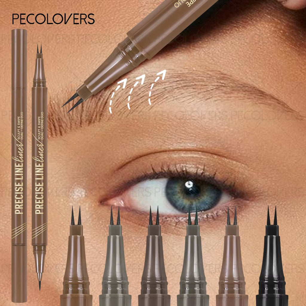 Forks Eyebrow Pencil Dual-Ended Artist Ultra-Fine Waterproof & Sweatproof 1PC 2 