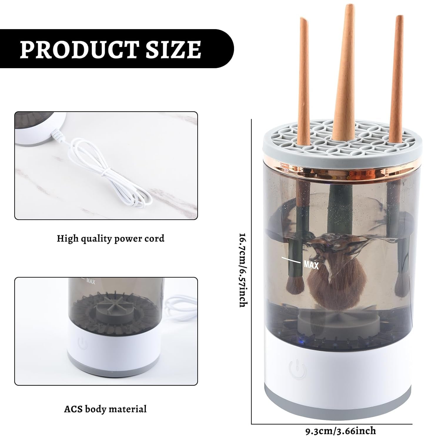 Electric Makeup Brush & Pro Cosmetic Cleaner Cleaner